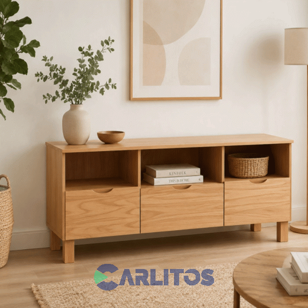 Rack Pacifico 1.50 Mts 3 Cajones Inmacol COD: 232 Lustre Miel