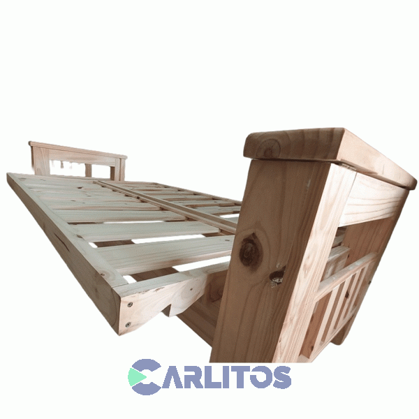 Fut&oacute;n 3 Cuerpos Revistero Pino Sin Lustre
