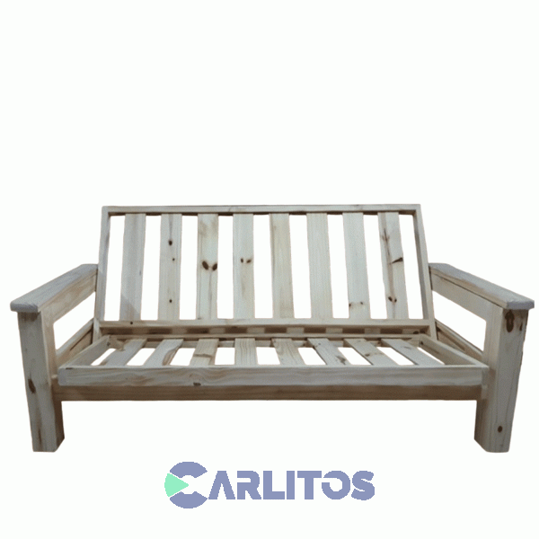 Fut&oacute;n 3 Cuerpos Revistero Pino Sin Lustre