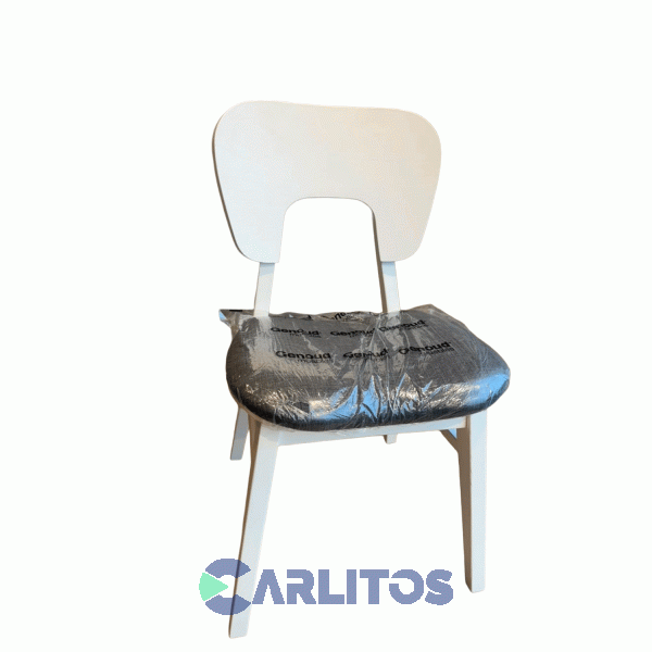 Silla Naoto Tapizado En Tela Genoud Linea Vintag Blanco