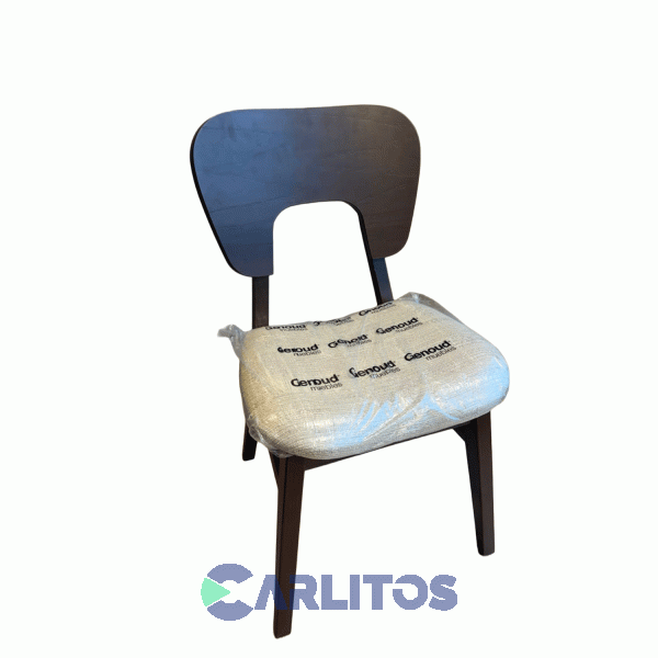 Silla Naoto Tapizado En Tela Genoud Linea Vintag Nogal