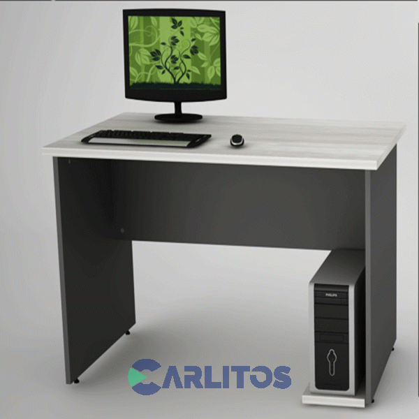 Escritorio Puesto De Trabajo 1.20 Mts Piro Muebles Grafito/Ceniza