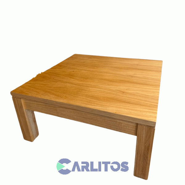 Mesa Ratona Rayces Cuadrada 0.90 Mts Cod: 528 Paraiso Lustre Natural