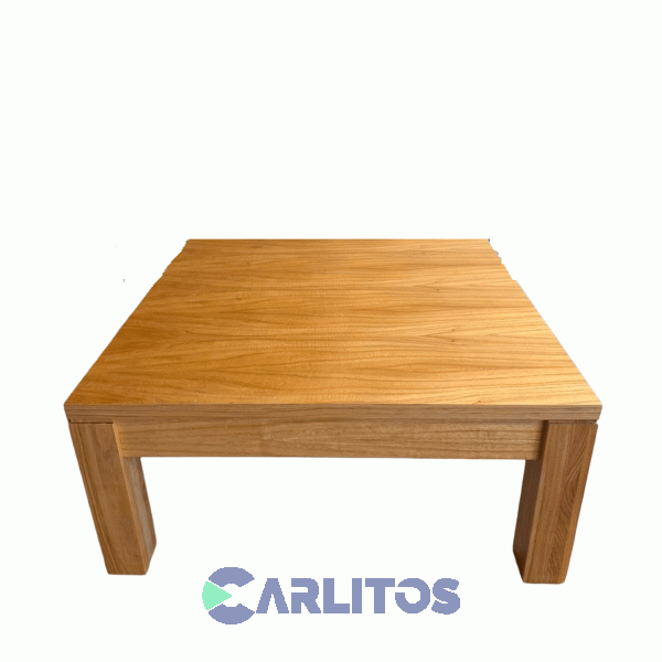 Mesa Ratona Rayces Cuadrada 0.90 Mts Cod: 528 Paraiso Lustre Natural
