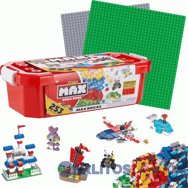 Container De Bloques Max Classic 253 Piezas Zuru 7642