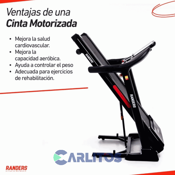 Fitness Cinta Motorizada 2.5 HP Randers Inclinacion Eectronica Arg-780-x