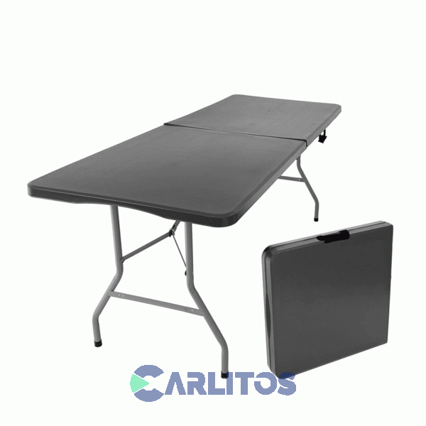 Mesa Plegable Multiuso Garden Life Con Estructura De Acero 1.80 Mts