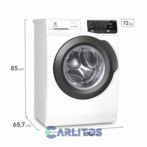 Lavarropa Carga Frontal Electrolux Inverter 10 KG 1200 RPM Blanco Elaf210b