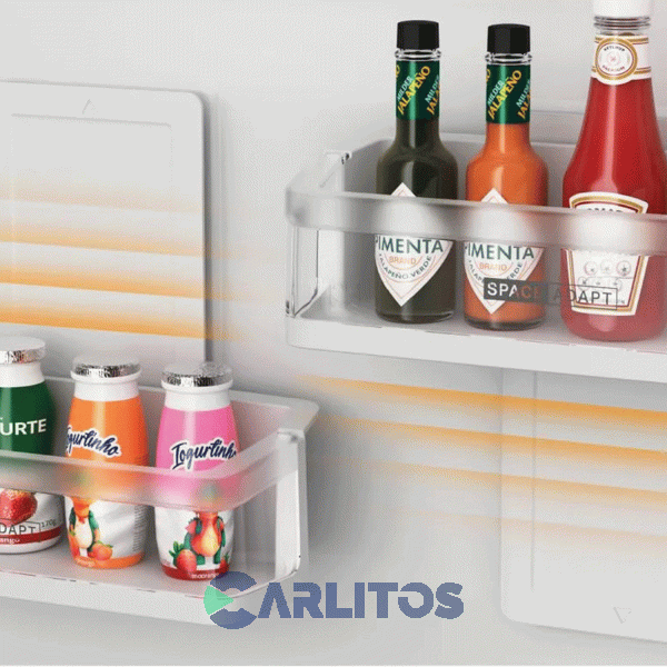 Heladera No Frost Whirlpool Inverter 461 Litros Blanca Wrm56cb