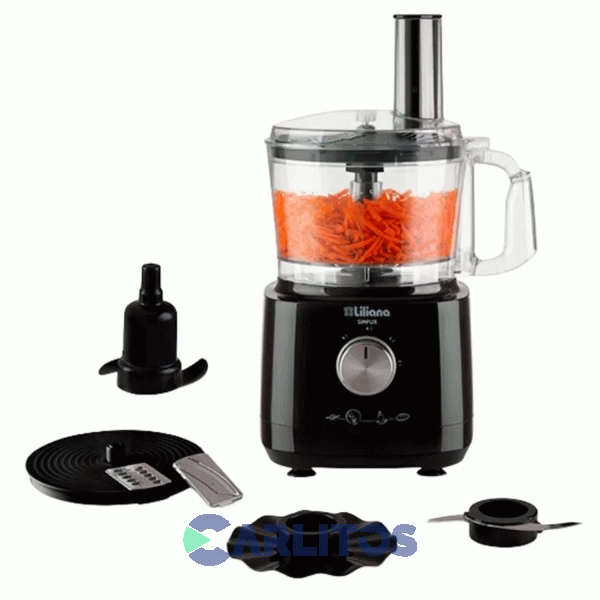 Multiprocesadora Liliana Simplix Negra 700 Watts - 2 Velocidades Am700