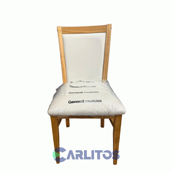 Silla Camila Tapizado Ecocuero Genoud Para&iacute;so Roble