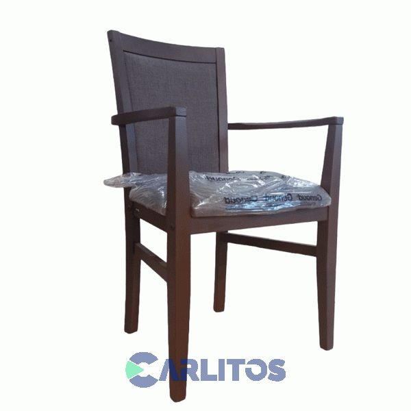Sill&oacute;n Camila Tapizado Tela Genoud Para&iacute;so Nogal
