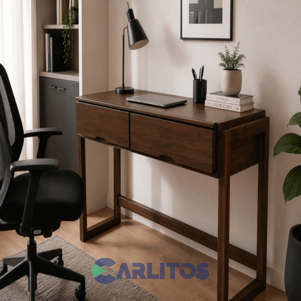 Escritorio Nordico Inmacol 1.20 Mts 1 Cajon New Lustre Casta&ntilde;o