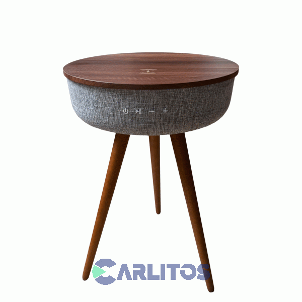 Mesa Auxiliar Con Parlante Frontera Living S4 Nogal