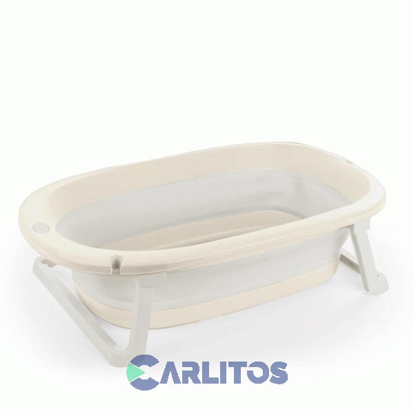 Ba&ntilde;era Plastica Imperio Plegable Con Patas Gris Con Blanco Latapy 7265