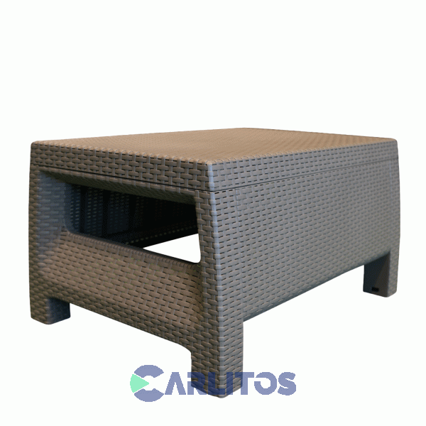 Mesa Ratona Simil Ratan Voss Bali 0.77 X 0.58 Color Capuchino