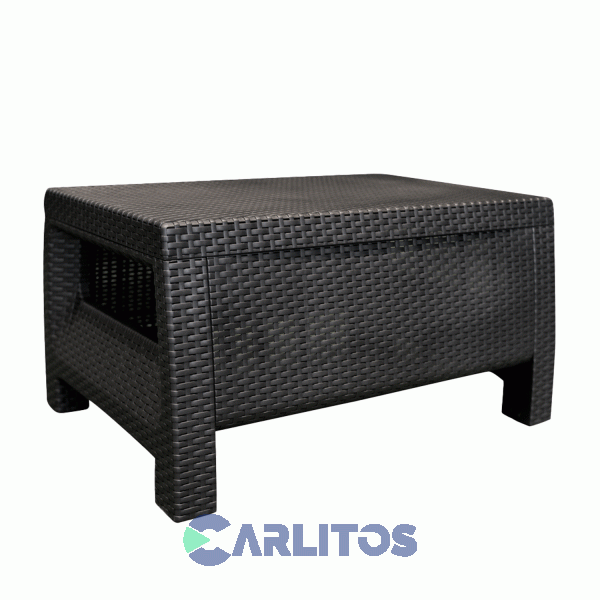 Mesa Ratona Simil Ratan Voss Bali 0.77 X 0.58 Color Grafito