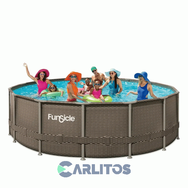 Pileta De Lona Redonda Funsicle Dise&ntilde;o Ratan 3.05 X 0.76 Cm 5533 Lts P2Q010300 Activity
