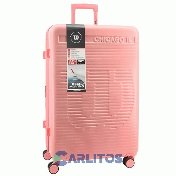 Valija 24" Rigida 4 Ruedas Giratorias Wilson 65.1743S/3 Salmon