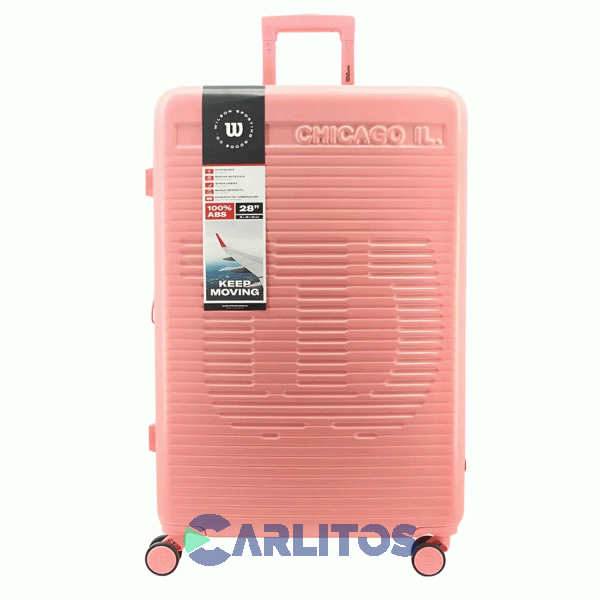 Valija 24" Rigida 4 Ruedas Giratorias Wilson 65.1743S/3 Salmon