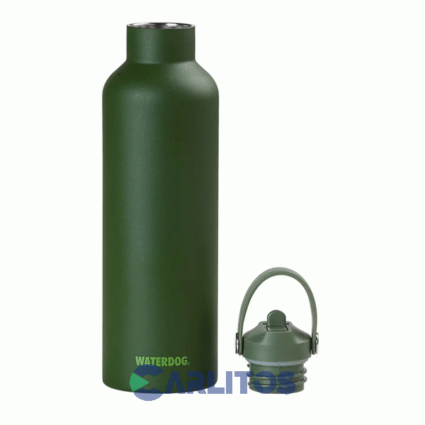 Botella De Acero Inoxidable Waterdog 750 Cc Hydro750gm Verde