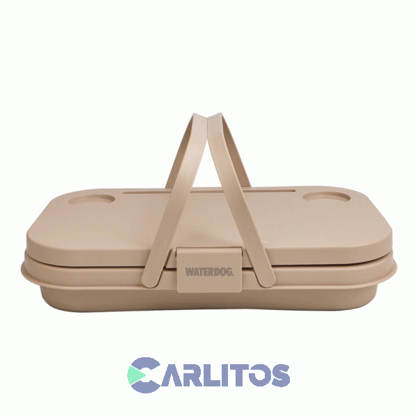 Canasta Waterdog Picnic Plegable Y Mesa 30 Lts Coolerlunch Beige