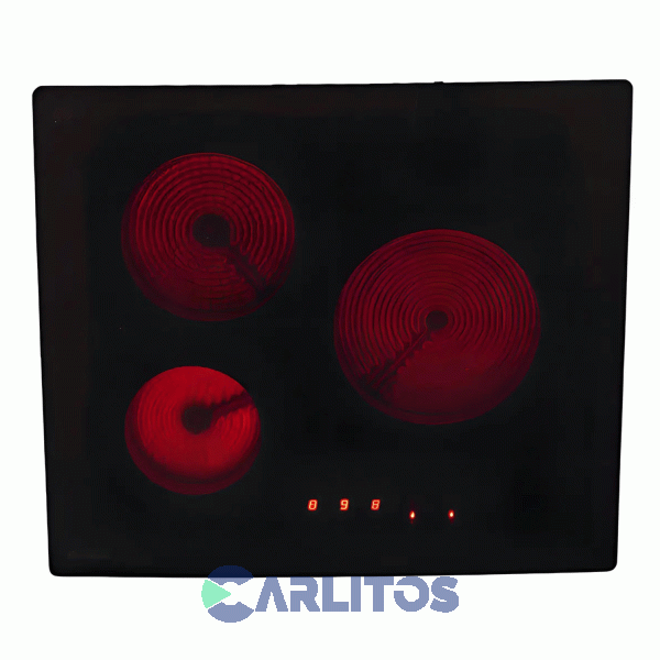 Anafe Electrico Florencia Vitroceramico 60 CM - 3 Hornallas Flor 6639e