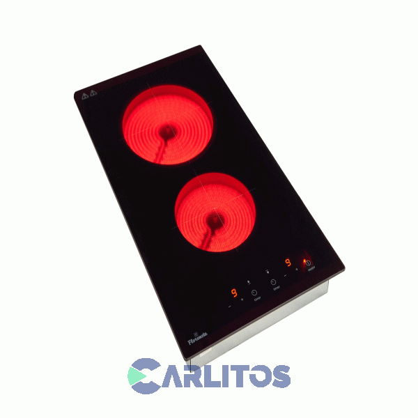 Anafe Electrico Florencia Vitroceramico 30 CM - Doble Foco 6629e