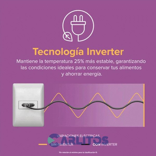 Heladera No Frost Gafa Inverter 320 Litros Hgnf283b