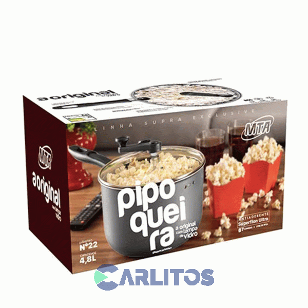 Pochoclera Mta Aluminio Antiadherente 4.80 Lts Linea Supra 17550 Chocolate