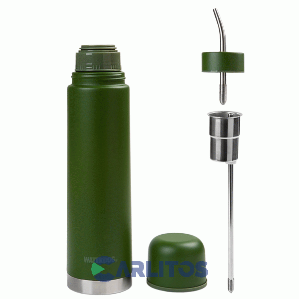 Termo Automate Waterdog 2 En 1 Acero Inoxidable 700 Cc Yunta700gm Verde