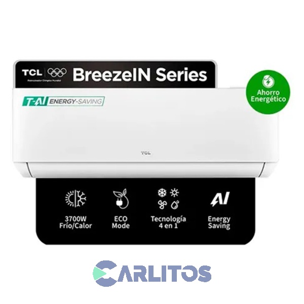 Aire Acondicionado Split Inverter Tcl 3700 Watts-Frio/Calor Taca3700fcsd/breeze Inv Ai-sk