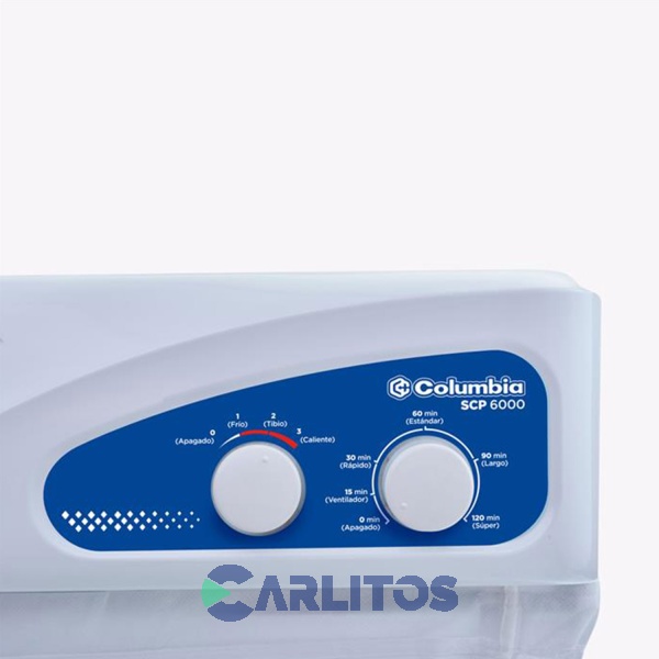 Secarropa de Pared por Calor Columbia 6 KG Blanco SCP-6000