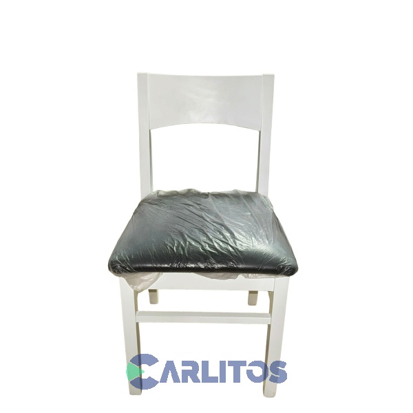 Silla Giova Tapizado Tela Mobilia Pino Macizo Blanca