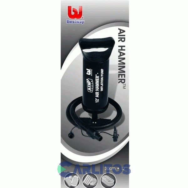 Inflador Doble Accion Con 3 Adaptadores Bestway 62002