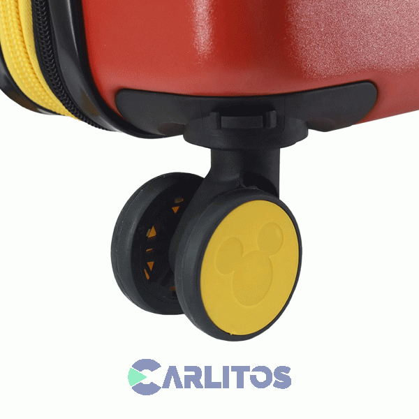 Valija 20" Rigida 4 Ruedas Giratorias Mickey Amayra 71.33005n2 Roja Y Negra