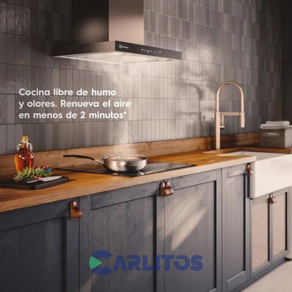 Campana Extractora Electrolux Acero Inoxidable Frente Recto 60 Cm Ce6tf