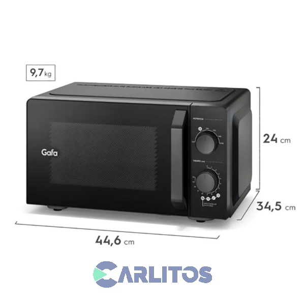 Microondas Rotativo Gafa 20 Litros Negro Mg20ab