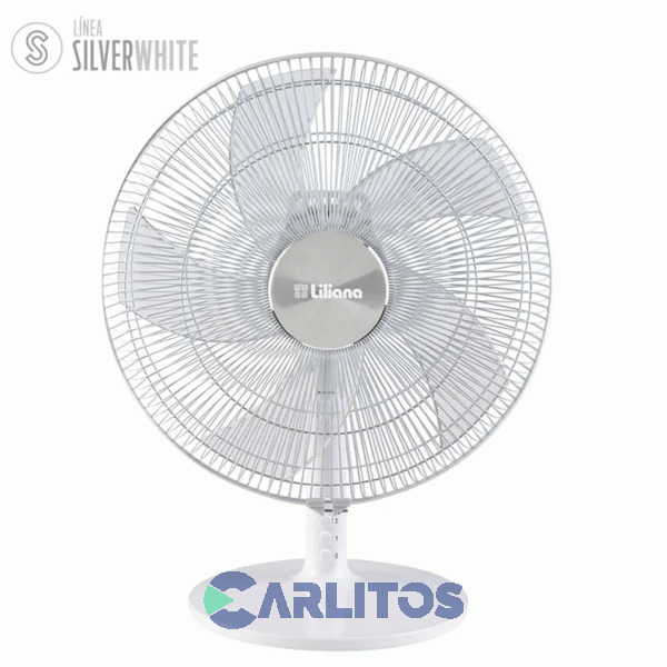 Ventilador Turbo De Mesa Liliana 16" Parrilla Metalica Vsom16