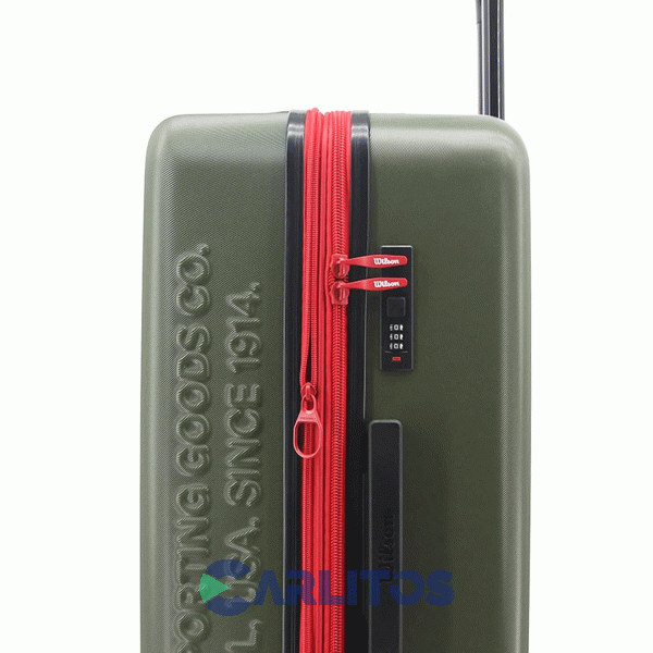 Valija 24" Rigida 4 Ruedas Giratorias Wilson 65.1742V/3 Verde