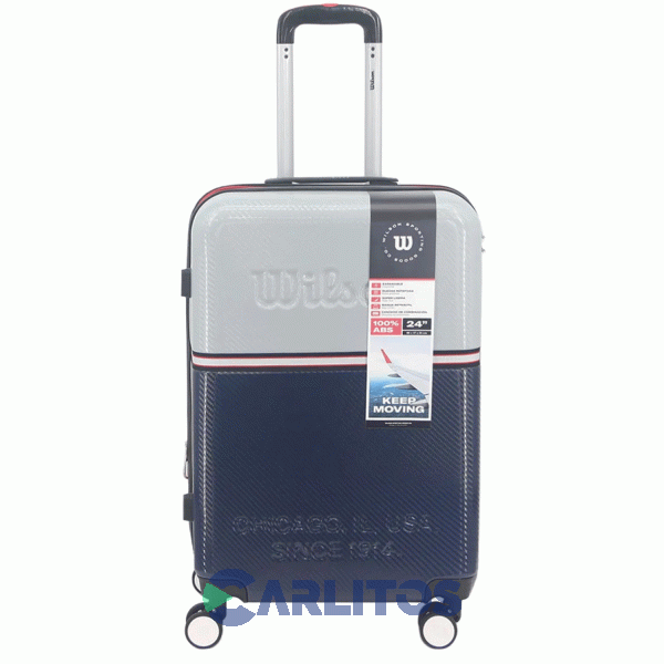 Valija 20" Rigida 4 Ruedas Giratorias Wilson 65.1747A/2 Azul