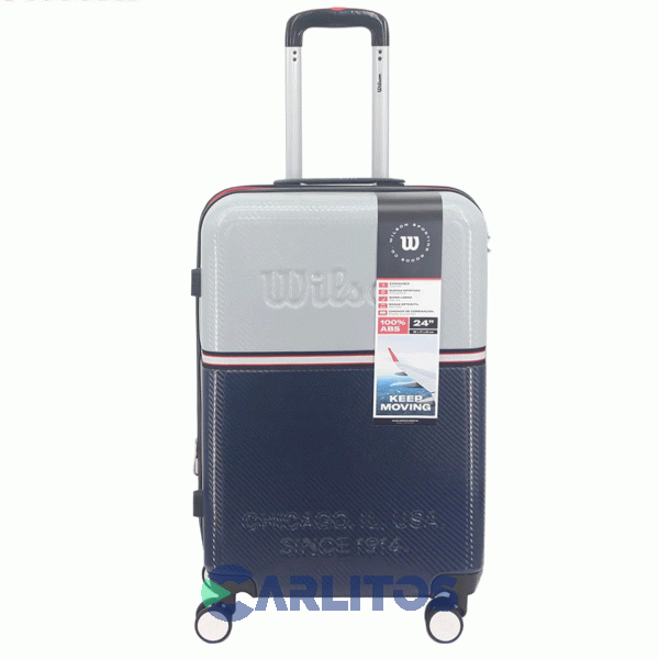 Valija 24" Rigida 4 Ruedas Giratorias Wilson 65.1747A/3 Azul