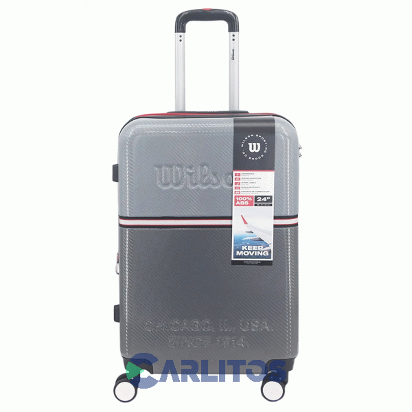 Valija 20" Rigida 4 Ruedas Giratorias Wilson 65.1747G/2 Gris