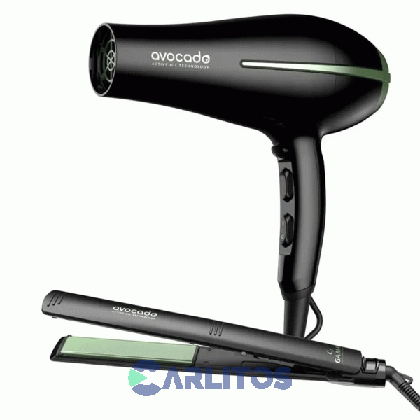 Secador De Pelo Bora + Planchita De Pelo Elegance Avocado Ga.Ma Beuty Set