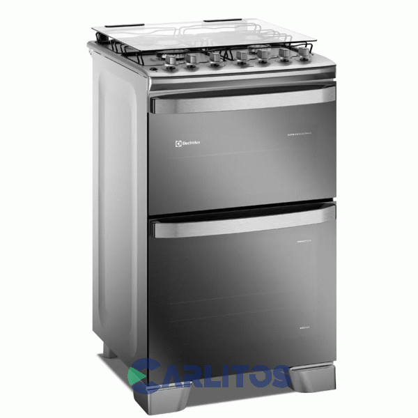Cocina A Gas Electrolux 56 CM Acero Inoxidable Doble Horno F4edm
