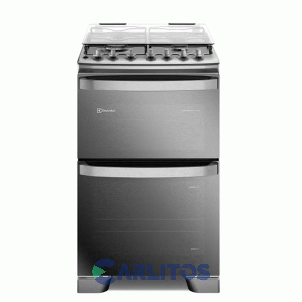 Cocina A Gas Electrolux 56 CM Acero Inoxidable Doble Horno F4edm