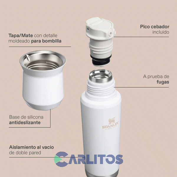 Termo De Mate Stanley Legendario Ideal System Classic 0.8 Litros 10-13562-003 Dried Pine
