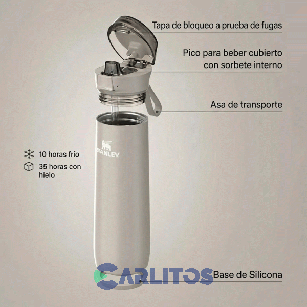 Botella De Acero Inoxidable Stanley Spring Bottle 0.591 L 10-21048-257 Black