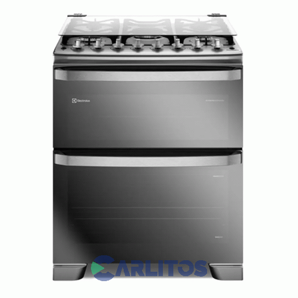 Cocina A Gas Electrolux 76 CM Acero Inoxidable Doble Horno F5edm