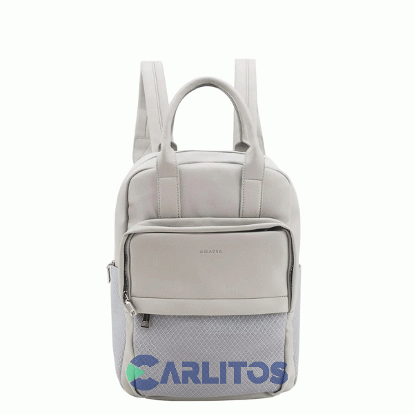 Mochila De Dama Amayra 67.5300166 Gris Claro